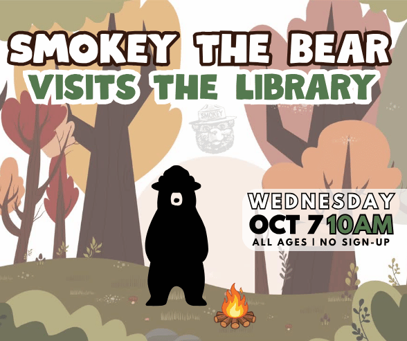 🐻🔥 Smokey the Bear Visits the Library at 10AM